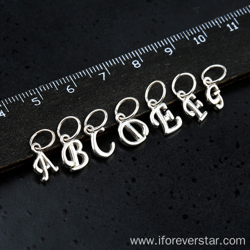 Silver 925 Gold Plated Alphabet Pendants